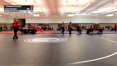 120 lbs Cons. Semis - Domenico Novosel vs Gavin Guevara, Community Youth Center - Concord Campus Wrestling