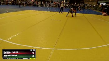 90 lbs Cons. Round 2 - William Parmer, Elk River vs Korbin Grunig, LCWM