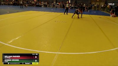 90 lbs Cons. Round 2 - William Parmer, Elk River vs Korbin Grunig, LCWM