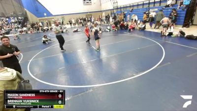 83 lbs Semifinal - Brennan Vuksinick, Timpanogos Wrestling vs Mason Sandness, Team Prestige