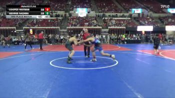 200 lbs 3rd Place Match - Cooper Wayman, Ronan Wrestling vs George Sazama, Perham