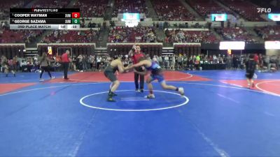 200 lbs 3rd Place Match - Cooper Wayman, Ronan Wrestling vs George Sazama, Perham