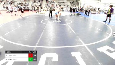 220 lbs Rr Rnd 1 - Robert Orzol, OBWC Goblins vs Ryan Ahern, Michigan Grapplers Blue