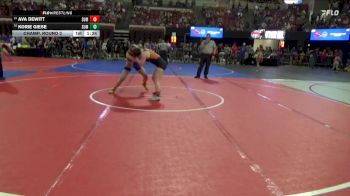 123 lbs Champ. Round 2 - Korie Giese, NW Spartans vs Ava DeWitt, Montana Disciples
