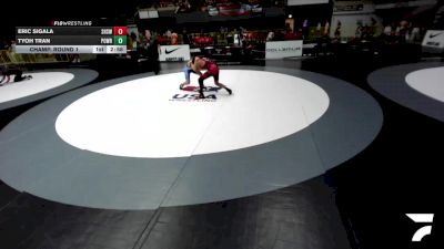 Champ. Round 1 - Eric Sigala, Sanger High School Wrestling vs Tyoh Tran, Poway Wrestling