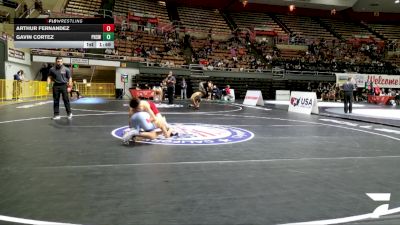 Cadet Boys Lower - 126 lbs Champ. Round 1 - Arthur Fernandez vs Gavin Cortez, Pacifica High School Wrestling