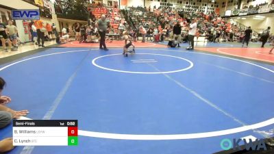 43-49 lbs Semifinal - Bryer Williams, Locust Grove Youth Wrestling vs Coby Lynch, Sallisaw Takedown Club