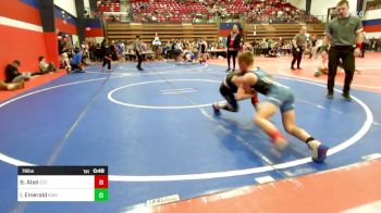 76 lbs Consolation - Braden Abel, Grove Takedown Club vs Isaac Emerald, Raw Wrestling Club