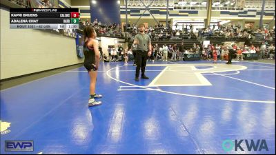 62 lbs Rr Rnd 3 - Kapri Bruens, Carl Albert vs Adalena Chay, Harrah Little League Wrestling