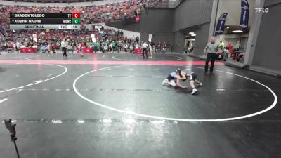 66 lbs Semifinal - Austin Haure, Monona Grove/McFarland Wrestling Club vs Braden Toledo, Toledo Trained