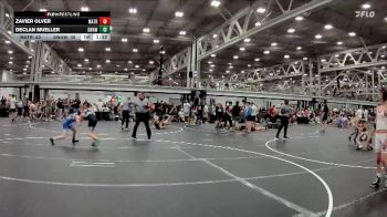 98 lbs Round 2 (4 Team) - Declan Mueller, Savage WA White vs Zavier Olver, Mat Assassins Red