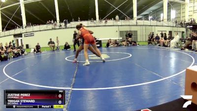 142 lbs Placement Matches (8 Team) - Justine Perez, California vs Teegan Steward, Oklahoma