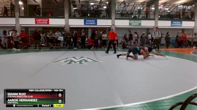 140-154 lbs Round 2 - Aaron Hernandez, Individual vs Gianni Ruiz, Chicago Wrestling Club