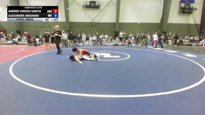 U14 FS - 120 lbs Cons. Semis - Andres Vargas Garcia, Lake Stevens Wrestling Club vs Alexander Anguiano, Hillsboro Mat Club