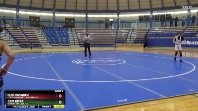 133 lbs Finals (2 Team) - Luis Vasquez, Colby Community College vs Cam Kiser, Cowley College