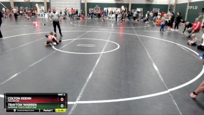 52 lbs Cons. Round 2 - Trayton Warren, Superior Youth Wrestling vs Colton Keehn, Fullerton