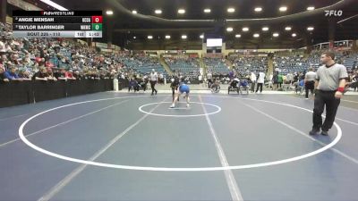 110 lbs Semifinal - Taylor Barringer, Wichita-Kapaun Mt.Carmel Hs vs Angie Mensah, Kansas City - Sumner Academy HS