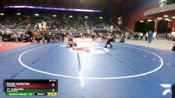 3A-113 lbs 3rd Place Match - Ty Albaugh, Torrington vs Kolby Hamilton, Evanston