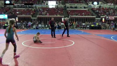 54 lbs Semifinal - Kaija Karlin, East Helena Outlaws vs Teagan Ehrich, Gladiator Wrestling Academy