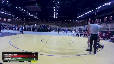 157 lbs Round 3 (4 Team) - Luke Mechler, Wisconsin vs Maxwell Petersen, North Dakota State