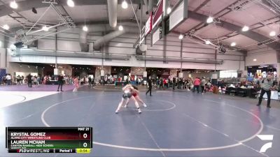 120 lbs 2nd Place Match - Krystal Gomez, Alamo City Wrestling Club vs Lauren McHam, Canyon Randall High School Wrestling