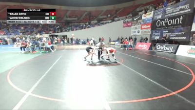 5A Boys 113 lbs Champ. Round 1 - Aiden Welsick, Centennial Boys vs Caleb Davis, Silverton Boys