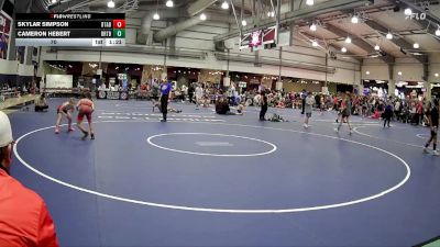 70 lbs Finals (2 Team) - Cameron Hebert, Baton Rouge Training Center - (B) vs Skylar Simpson, Best Trained X All American - Blue