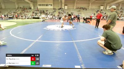 195 lbs Rr Rnd 3 - Dominick Paulino, OBWC Bazooka Red vs Jamari Barnes, Grapplers Garage