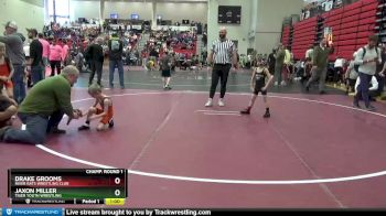 45 lbs Champ. Round 1 - Jaxon Miller, Tiger Youth Wrestling vs Drake Grooms, River Rats Wrestling Club