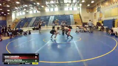 145 lbs Round 3 (8 Team) - Jeremiah Kratzer, Deland Bulldog Wrestling Club vs Noah Sanabria, Maximum Performance