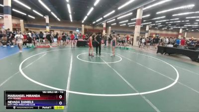 112 lbs Quarterfinal - Mariangel Miranda, Jflo Trained vs Nevada Daniels, Katy Area Wrestling Club