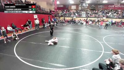 70 lbs Quarters - Cash Green, East Idaho Elite Wrestling Club vs Cooper Carlson, Horns Up Wrestling