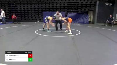 135 lbs Semifinal - David Grzenda, Peckville, PA vs Dustin Kerr, Pittsburgh, PA