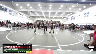 74 lbs Round 3 - Michael Littlemeyer, Reign Wrestling Club vs Jordan Sprinkles, LAWC