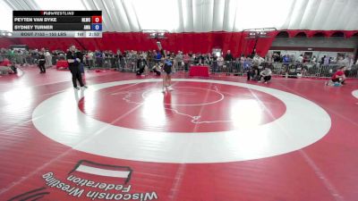 155 lbs Cons. Sub-quarters - Peyten Van Dyke, NLWC vs Sydney Turner, Askren Wrestling Academy