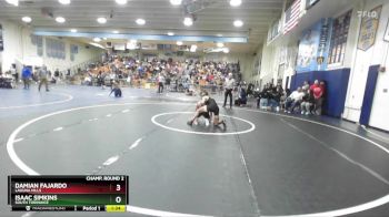 132 lbs Champ. Round 2 - Damian Fajardo, Laguna Hills vs Isaac Simkins, South Torrance