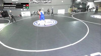 Cons. Round 2 - Geovanni Roman, Canyon Springs High School Wrestling vs Bedros Behnam, Clovis West High School Wrestling