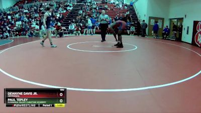 190 lbs Cons. Round 1 - Paul Tepley, Cuyahoga Valley Christian Academy vs Dewayne Davis Jr., Centennial