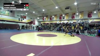 113 lbs Cons. Round 5 - Carmine Lopez, Nuview Bridge vs Jaymien Vergara, Ramona (Riverside)