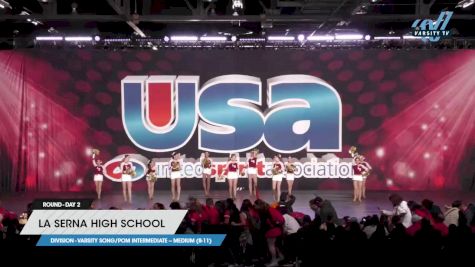 La Serna High School - Varsity Song/Pom Intermediate -- Medium (8-11) [2023 Varsity Song/Pom Intermediate -- Medium (8-11) Day 2] 2023 USA Spirit & Junior Nationals/Collegiate Championships