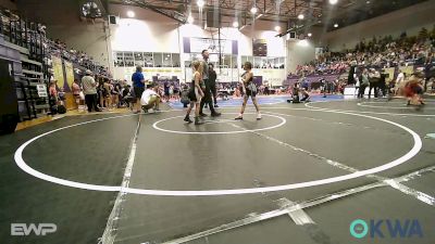 67-70 lbs Rr Rnd 1 - Emeree Calkins, Pawhuska Elks Takedown vs Prim Merrell, Mannford Pirate Youth Wrestling