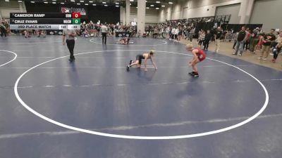 88 lbs 3rd Place Match - Cruz Evans, Warriors Of Christ WOC- Wrestling vs Cameron Ramp, Backyard Brawlers Midwest