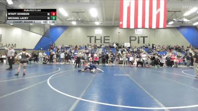 96 lbs Champ. Round 1 - Wyatt Johnson, Box Elder Stingers vs Michael Lacey, Jayhawk Wrestling