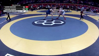 D2-215 lbs Cons. Semi - Jaxon Burcher, Indian Valley vs George Eggers, Napoleon