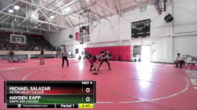 197 lbs Cons. Round 1 - Michael Salazar, Victor Valley College vs Hayden Kapp, Santa Ana College