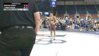 132 lbs Cons. Sub-rd Of 64 - Santiago Garcia, Texas vs Perry Fowler, Utah