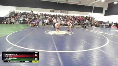 120 lbs Champ. Round 2 - Luis Romero, Villa Park vs Gavyn Alfaro, Bishop Amat