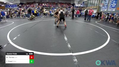 75 lbs Quarterfinal - Maddox Torres, Lexington Wrestling Club vs Tynleigh Trout, Tecumseh Youth Wrestling