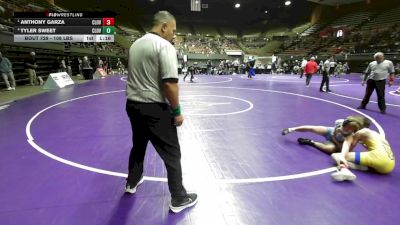 108 lbs Semifinal - Anthony Garza, Clovis vs Tyler Sweet, Clovis North