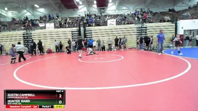 90-98 lbs Round 2 - Austin Campbell, Crawfordsville WC vs Hunter Ward, Red Hawk WA